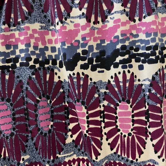 Janette Abstract Floral Purple Blouse - Picture 5 of 7